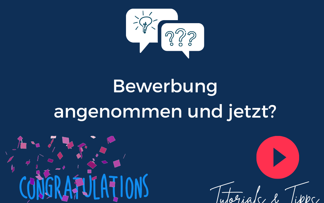 Bewerbung für Marketing Kampagne angenommen und jetzt?